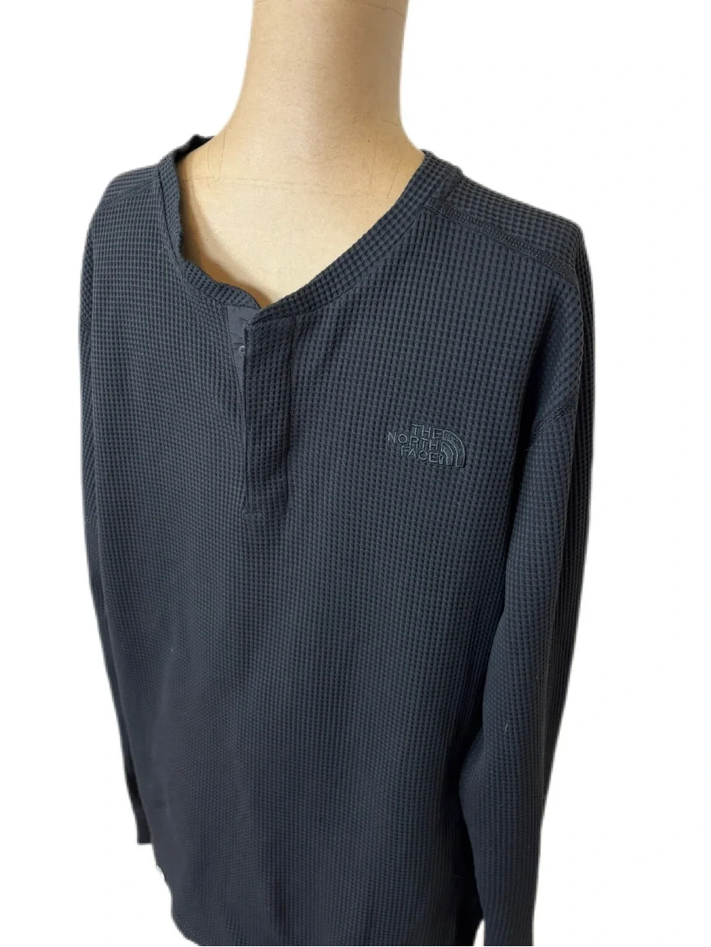 The North Face Men's Waffle Long-Sleeve Henley Black Size large